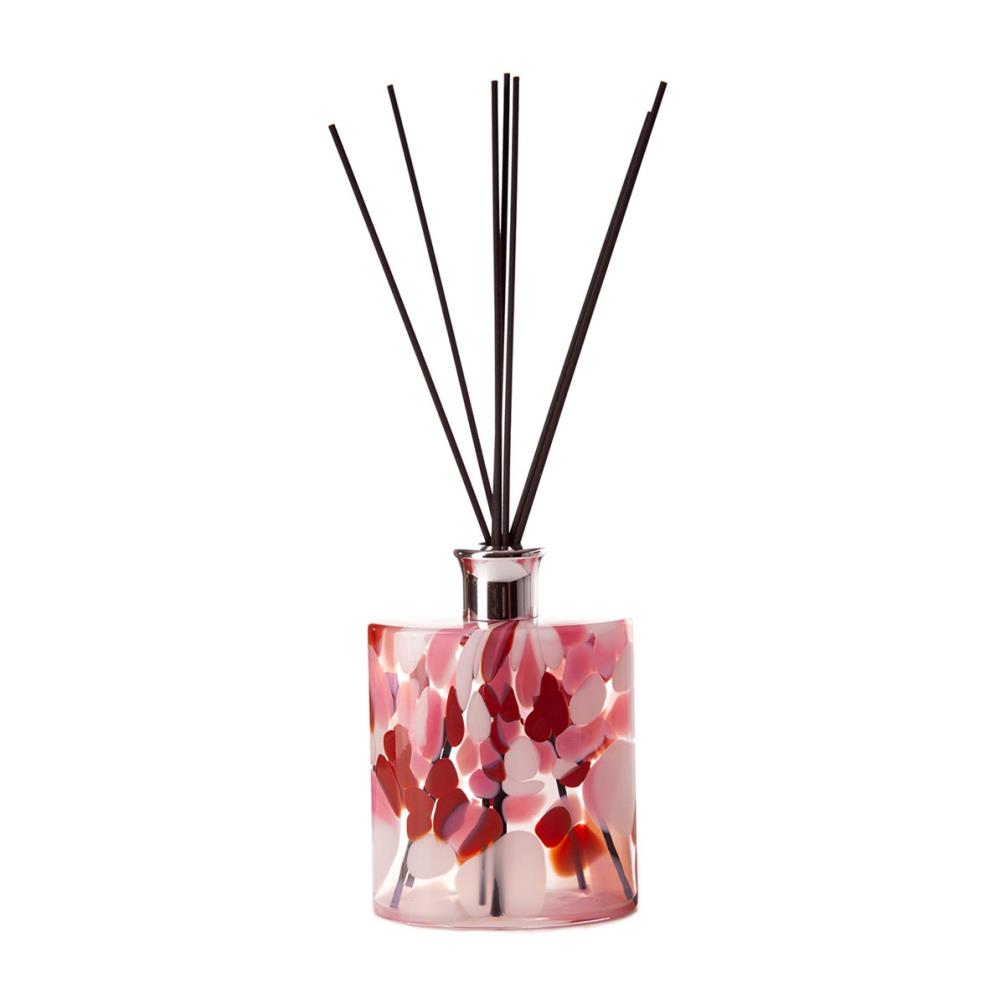 Amelia Art Glass Pink, Red & White Large Ellipse Reed Diffuser £19.34
